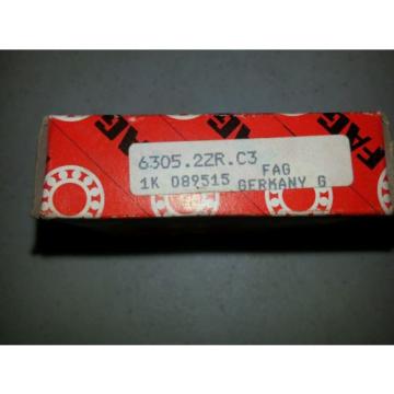 FAG Ball Bearing, Part # 6305.2ZR.C3 *NIB*