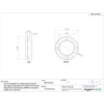 FAG NTN JAPAN BEARING FAG 51211 Grooved Race Thrust Bearing, Single Row, Open, 90°