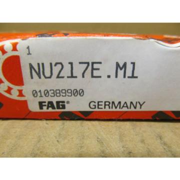 1 NIB FAG NU217E-M1 NU217EM1 CYLINDRICAL ROLLER BEARING