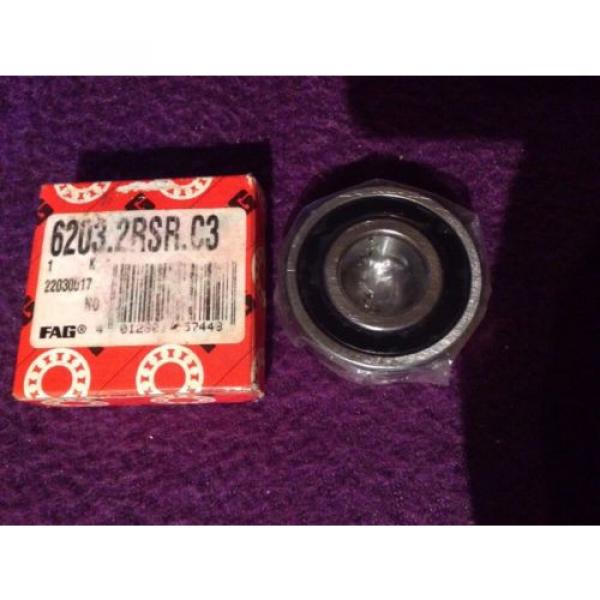 Radial Ball Bearing 6203.2RSR.C3  FAG 22030017 #1 image