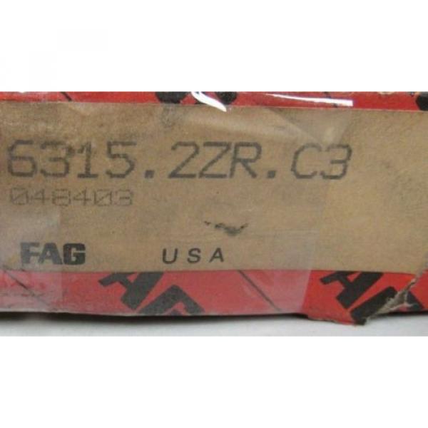 FAG DEEP GROOVE BALL BEARING 6315.2ZR.C3 6315 2ZR C3 63152ZRC3 NIB #3 image