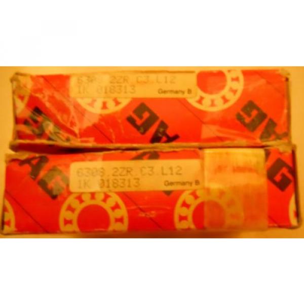 New NIB (surplus old stock) Lot of 2 NTN JAPAN BEARING  FAG 6308.2ZR.C3.L12 6308 2ZR C3 L #4 image