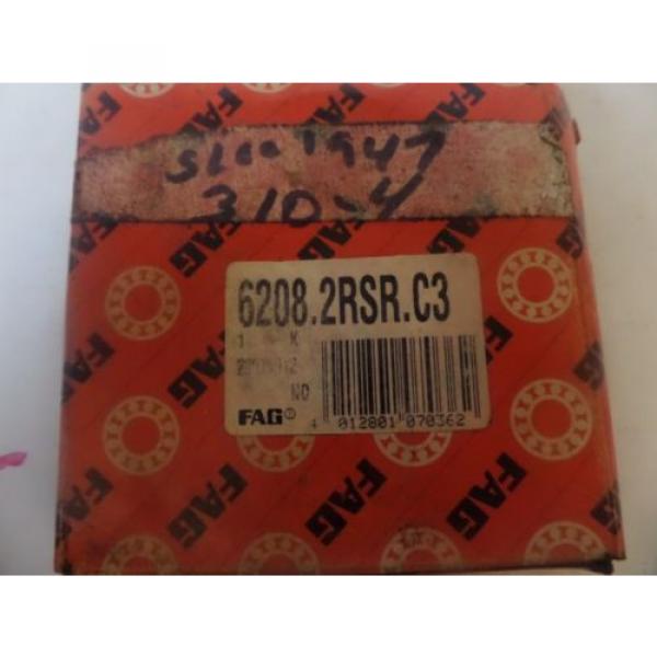 FAG Single Row Ball Bearing 6208.2RSR.C3 62082RSRC3 6208.C3 6208C3 New #4 image