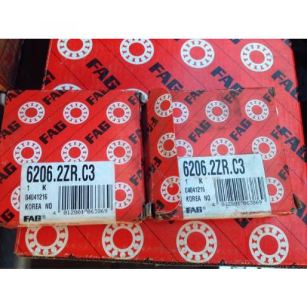 2 X FAG BEARING 6206.2ZR.C3    04041216 #3 image